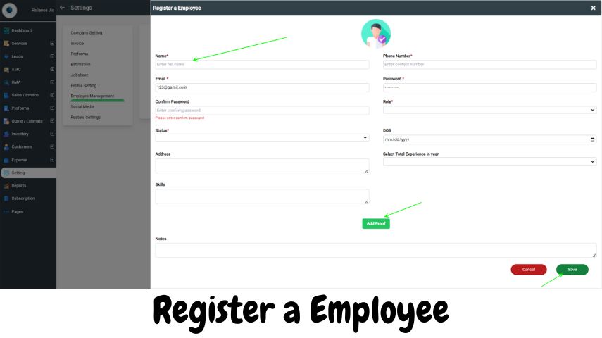 Register Employee